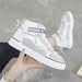 Women's White Casual Sneakers Grey