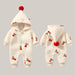 Khaki Padded Warm Baby Clothes Christmas moose