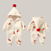 Khaki Padded Warm Baby Clothes Christmas moose
