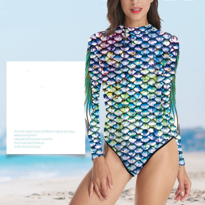 Women's Long Sleeve One Piece Swimwear