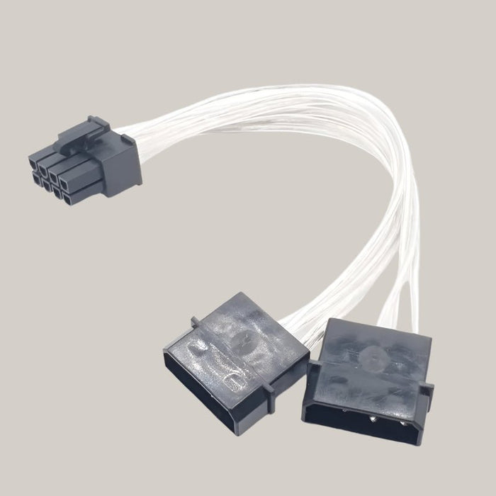 8-Pin to 4-Pin Graphics Card Power Cable Transparent style 20cm