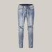 Zippered Jeans Blue