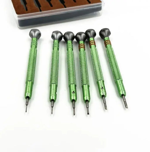 6-Piece Watch Movement Screwdriver Set – Green