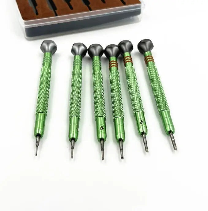 6-Piece Watch Movement Screwdriver Set – Green