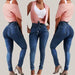 Fringed jeans Dark blue