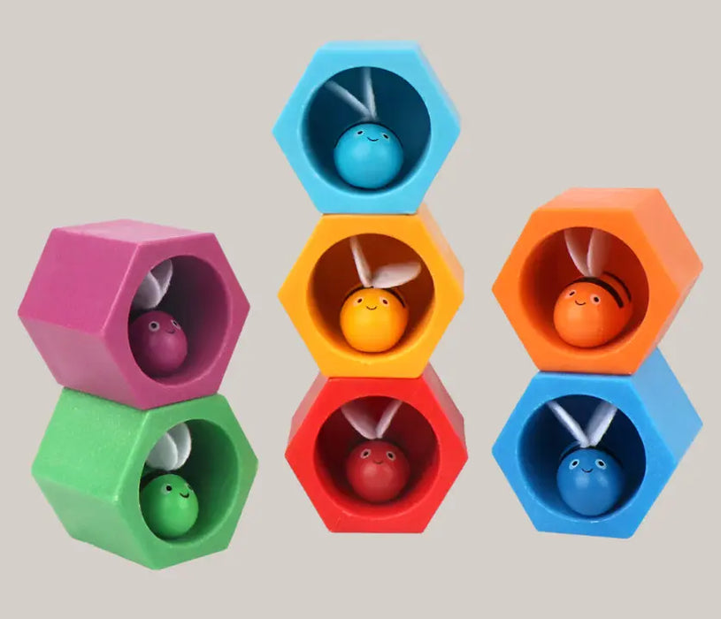 Beehive Color Sorting Toy Set As shown
