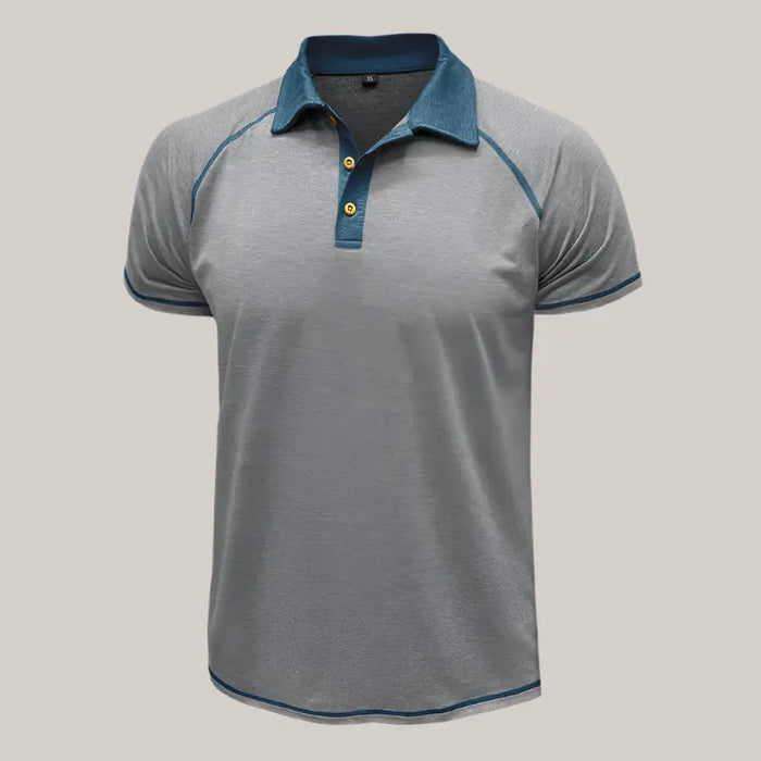 POLO Bottoming Shirt Men Clothing Light Gray