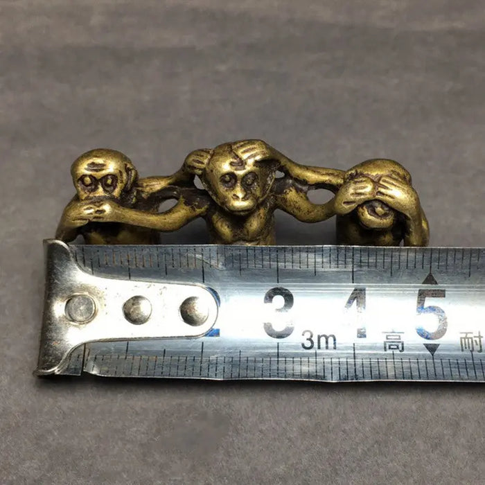 Three Monkeys Metal Tabletop Ornament – 5 cm