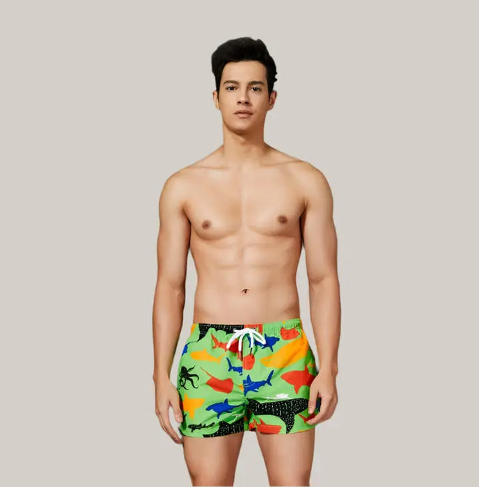 Men's Beach Shorts GREEN SHARK