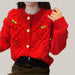 Women Wear Loose And Lazy Sweater Coats Red