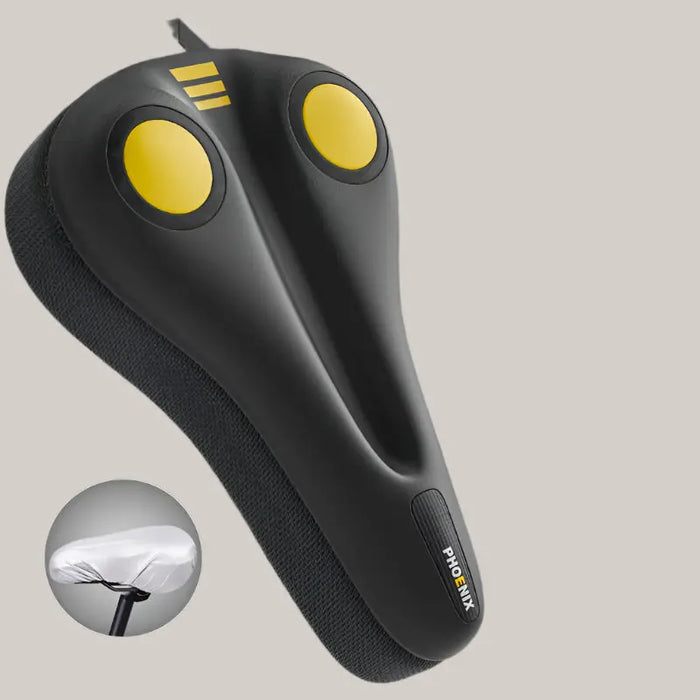 Mountain Bike Soft Seat Bicycle Black and yellow Slow rebound silicone