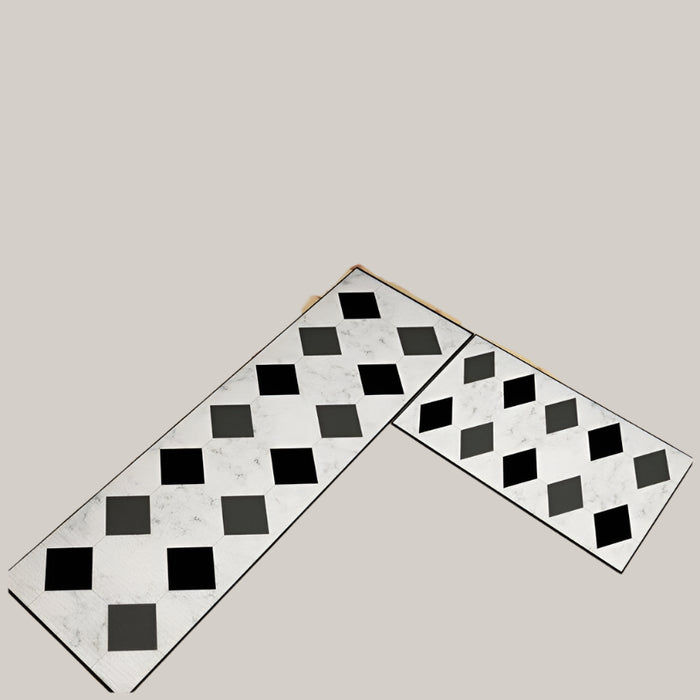 Geometric Woven Leather Kitchen Floor Mat 08 Color