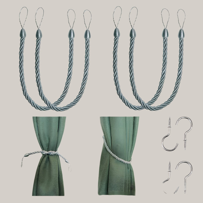Modern Rope Curtain Tiebacks, Pair Z51