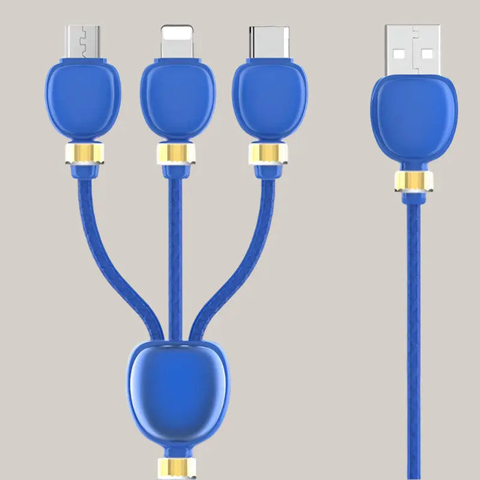 Creative lantern one with three data cables Blue