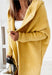Women's Hooded Knit Cardigan Yellow