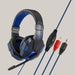 headphones Black blue No light