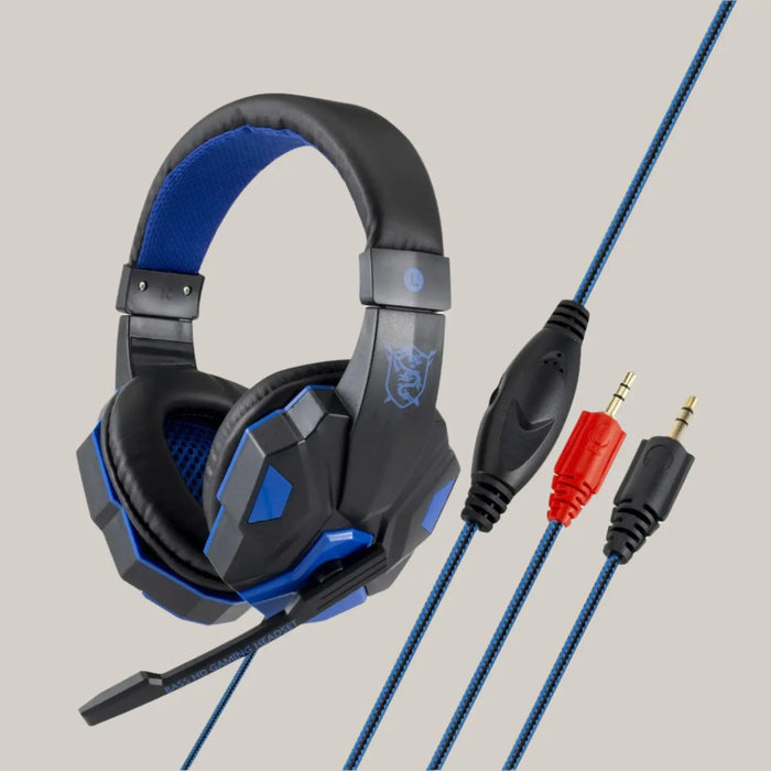 headphones Black blue No light