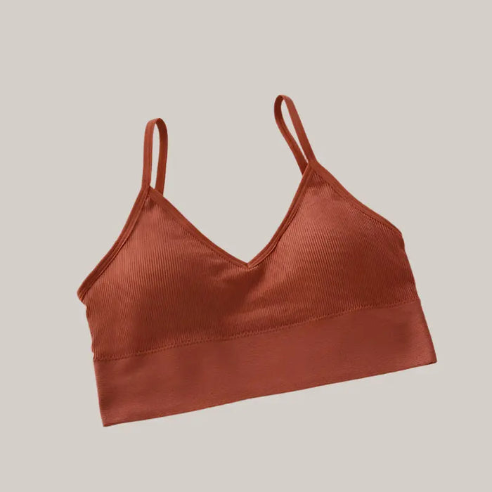 Seamless Underwear Female Crop Tops Caramel