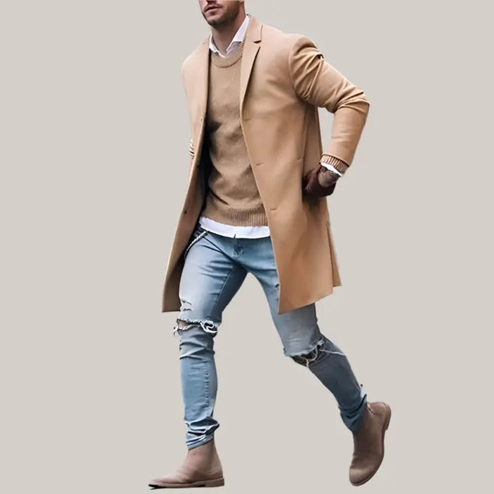 Fashion Winter Men's Trench Long Jackets