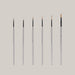 6-Piece Nylon Paint Brush Set – Silver Handles