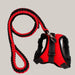 Dog Harness and Leash Set Red