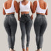 Fringed jeans Grey