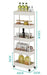 4-Tier Plastic Multipurpose Storage Shelf White 5 layers