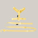 Korean Version Of Pet Macaron H-type Collar Chest Back Lead Rope Yellow