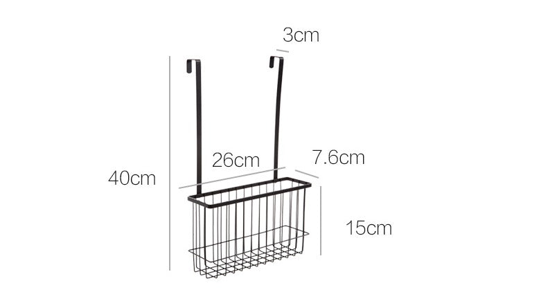 Nordic No-Drill Metal Kitchen Hanging Shelf