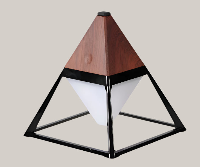 Rechargeable Touch-Control Table Lamp, 4W Dark wood