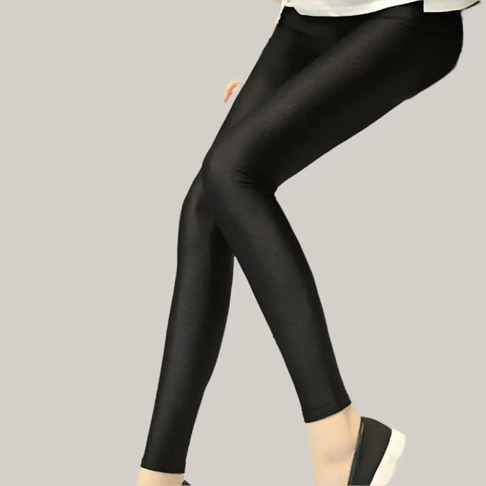 Black gloss leggings