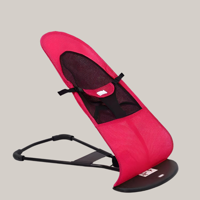Portable Pet Rocking Chair Double Mesh Rose Red