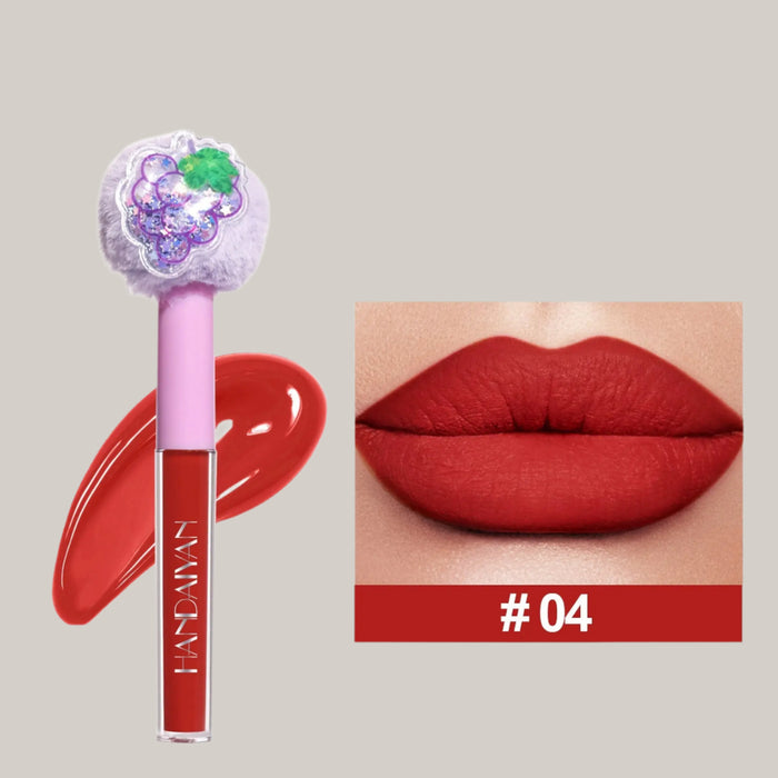 Fruit-Inspired Lip Gloss with Plush Applicator – 4 Shades 04 Colors