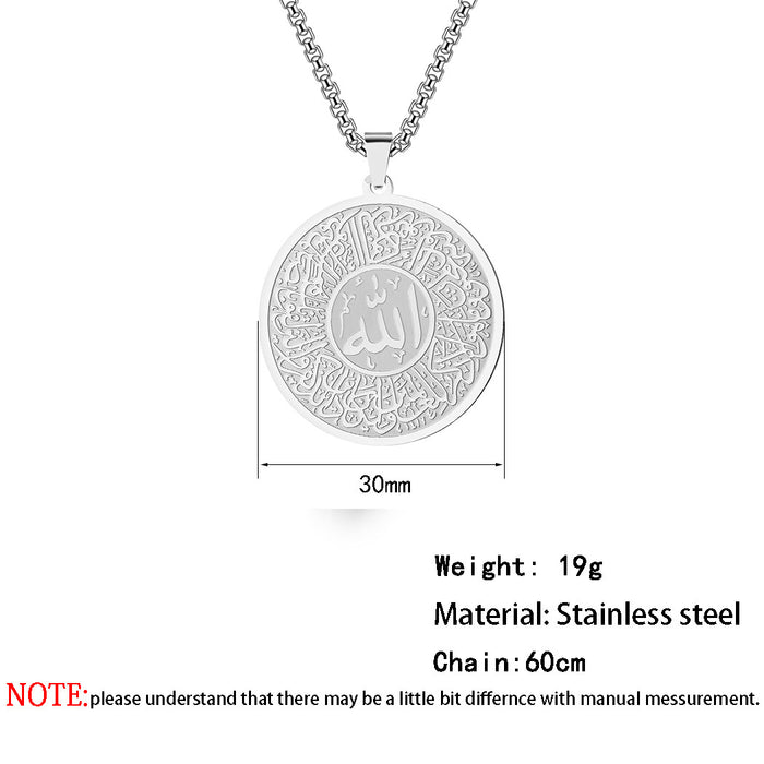 Men Calligraphy Necklace