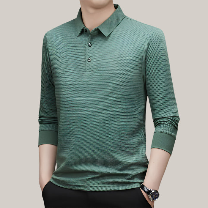 Honeycomb Plaid Long-sleeved T-shirt
