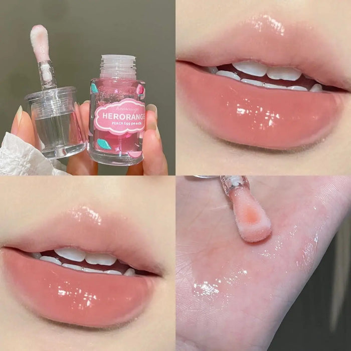 Fruit-Scented Lip Gloss – Single or 3-Piece Set Peach Flavor