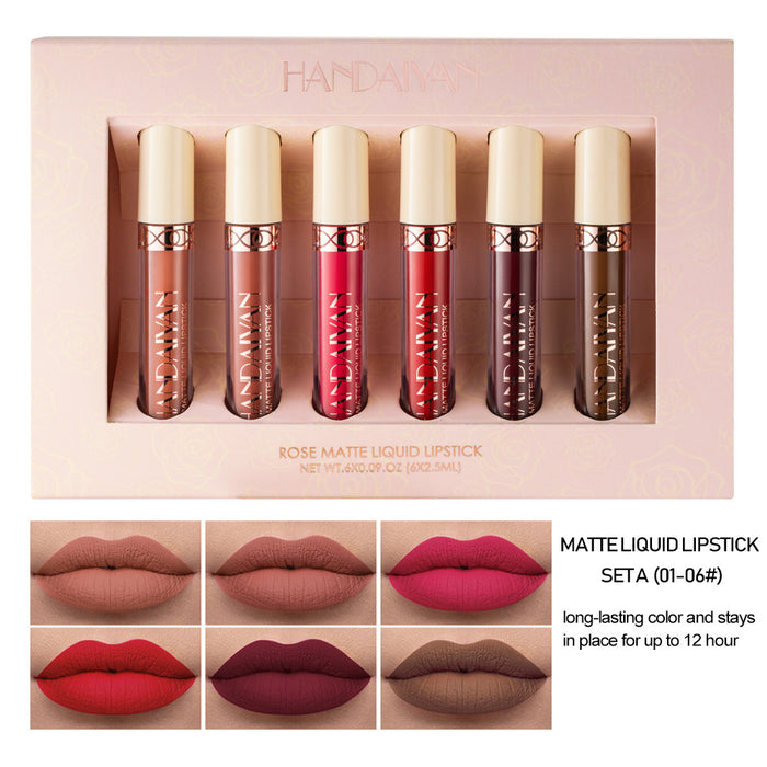 6 Matte Rose Lip Gloss  Gift Box