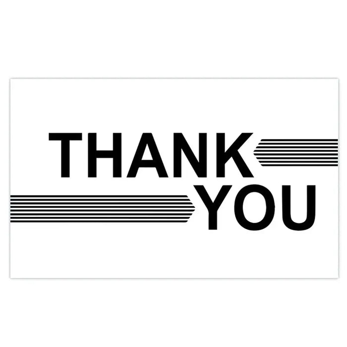 Gift Packaging 50 SheetsPack Simple Black Thank You Cards K 156 Style 50 Pieces