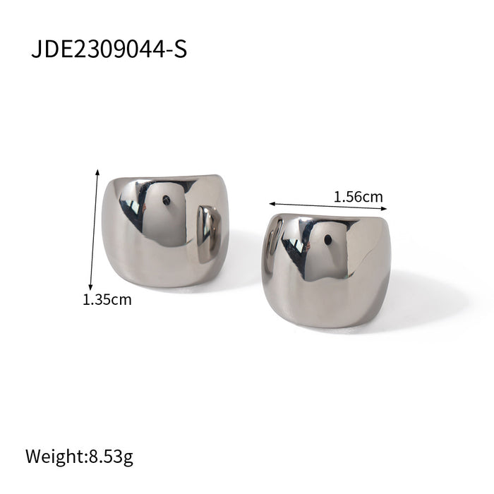 Stainless Steel Simple Glossy Ear Clip JDE2309044S