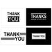 Gift Packaging 50 SheetsPack Simple Black Thank You Cards