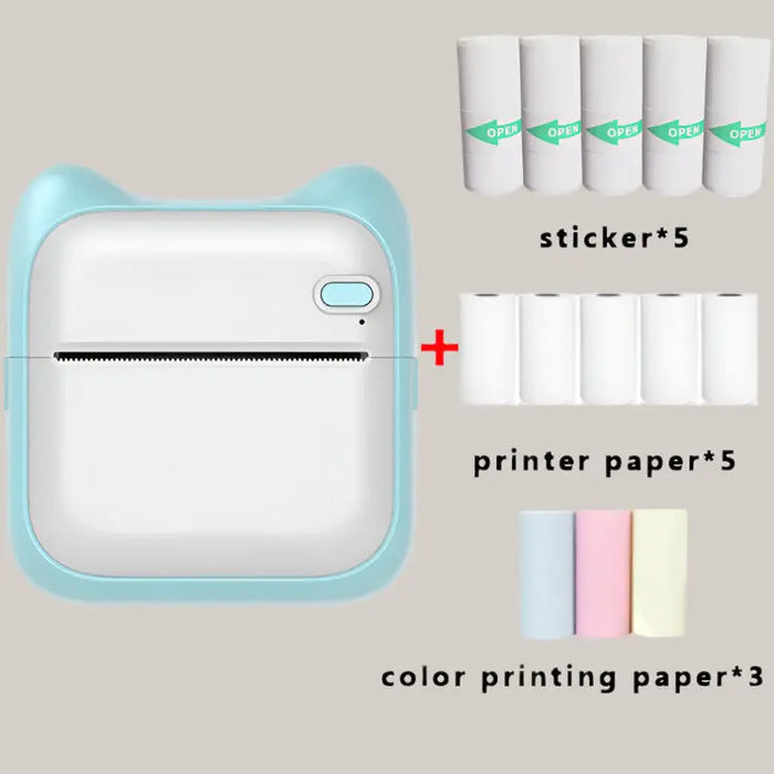 New Pocket Wrong Thermal Printer Blue SetA