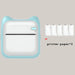New Pocket Wrong Thermal Printer Blue 5 Rolls Printing Paper