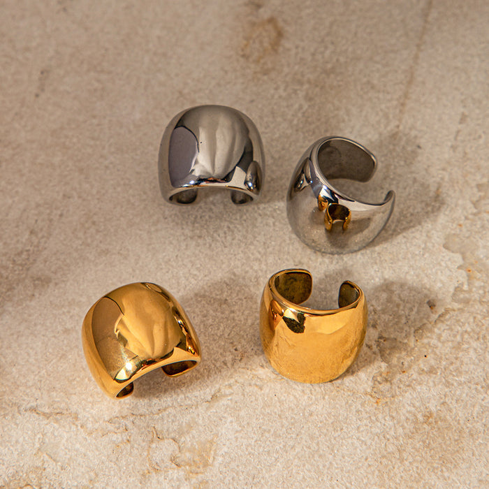 Stainless Steel Simple Glossy Ear Clip