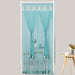 Hook-and-Loop Polyester Mosquito Door Curtain Orchid Green