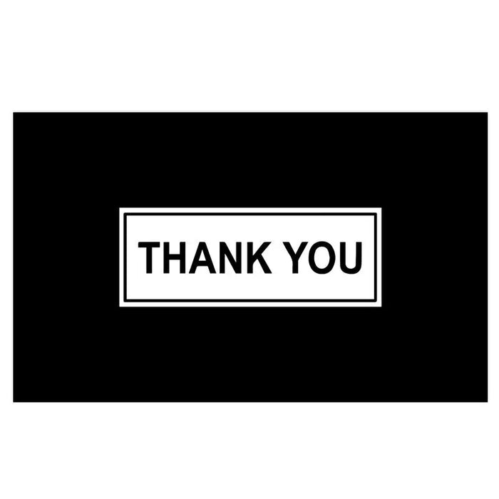 Gift Packaging 50 SheetsPack Simple Black Thank You Cards K 155 Style 50 Pieces