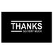 Gift Packaging 50 SheetsPack Simple Black Thank You Cards K 154 Style 50 Pieces