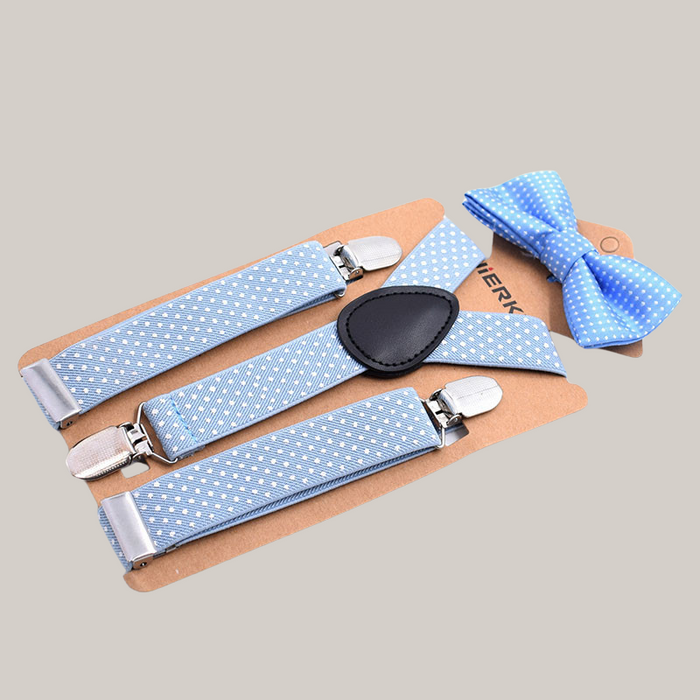 Elastic Boys Suspender Bowties Set