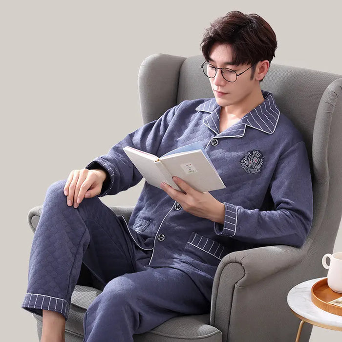 Middle-aged elderly pajamas Grey