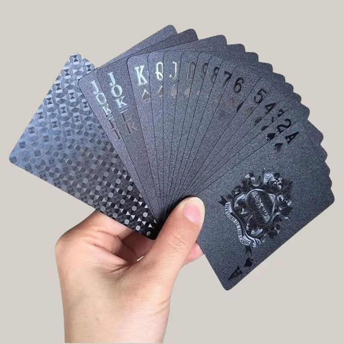 Playing Cards Gold Foil Playing 02.Black