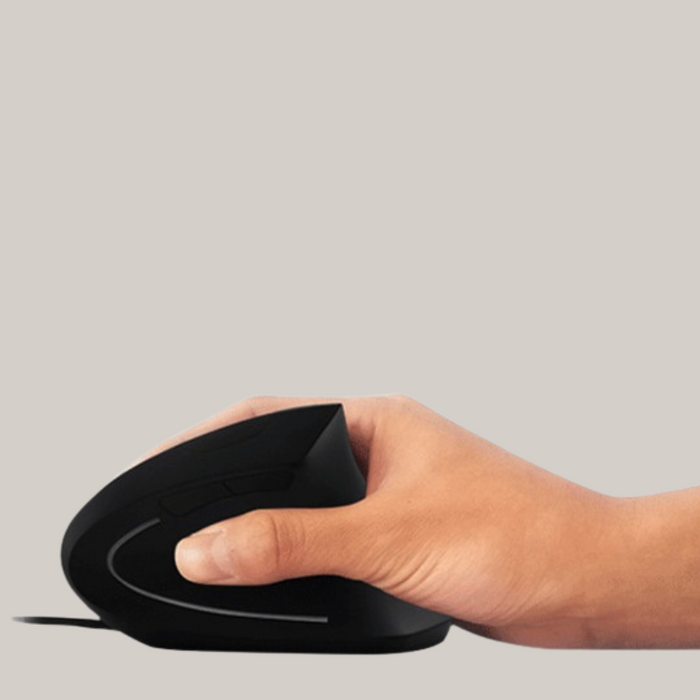 Six-Button Optical Computer Mouse Black right Wired